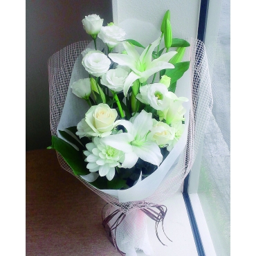 ワンサイド花束・White